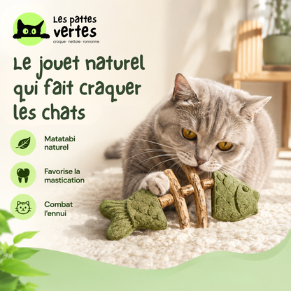 Croque-Poisson® — Os de poisson à mâcher · Silvervine & herbe à chat