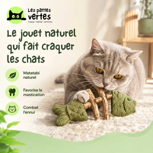 Croque-Poisson® — Os de poisson à mâcher · Silvervine & herbe à chat