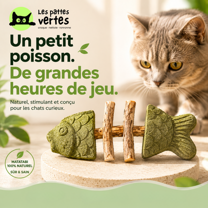 Croque-Poisson® — Os de poisson à mâcher · Silvervine & herbe à chat