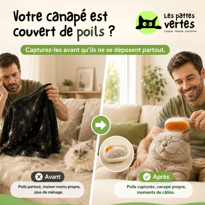 VapoBrosse® — Brosse vapeur anti-poils 3-en-1